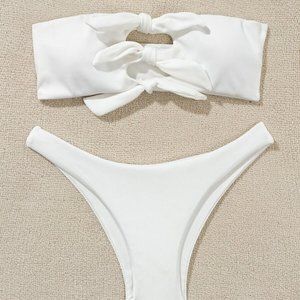 New White bandeau bikini size medium